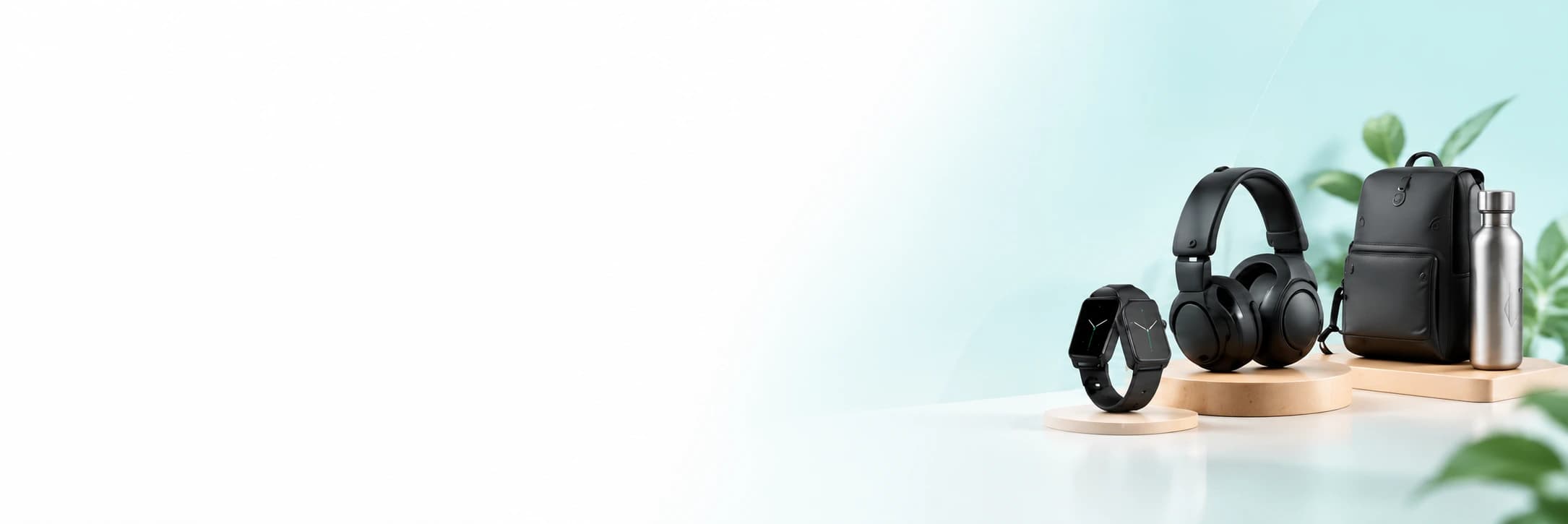 Premium merchandise rewards including headphones, smartwatch, backpack and bottle